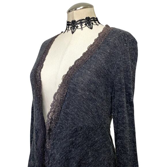 Y2k Studio Y Coquette Cottage Core Lace Long Sleeve Cardigan - Picture 6 of 14